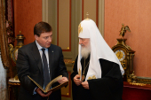 Святейший Патриарх Кирилл встретился с губернатором Псковской области А.А. Турчаком
