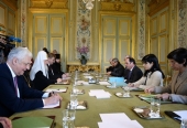 Состоялась встреча Святейшего Патриарха Кирилла с Президентом Франции Ф. Олландом
