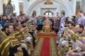 В Великий Четверток Патриарший экзарх всея Беларуси совершил Литургию в Свято-Духовом кафедральном соборе Минска
