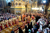 Блаженнейший митрополит Киевский Онуфрий совершил Литургию в Почаевской лавре