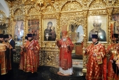 Предстоятель Русской Церкви совершил вечернее богослужение в Успенском Георгиевском монастыре в Башкирии