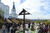Святейший Патриарх Кирилл совершил закладку Мурманского Спасо-Преображенского морского кафедрального собора