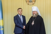 Состоялась встреча главы Казахстанского митрополичьего округа и министра по делам религий и гражданского общества Республики Казахстан