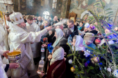 В навечерие Богоявления Предстоятель Украинской Православной Церкви совершил праздничное богослужение и великое освящение воды в Киево-Печерской лавре