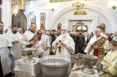 В праздник Крещения Господня Патриарший экзарх всея Беларуси совершил Литургию в Свято-Духовом кафедральном соборе Минска