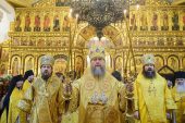 В новогоднюю ночь митрополит Астанайский Александр совершил Литургию в Вознесенском соборе г. Алма-Аты