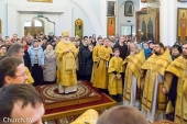 В первый день нового года митрополит Минский Павел совершил Литургию в Свято-Духовом соборе г. Минска