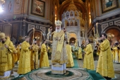 В праздник Рождества Христова Святейший Патриарх Кирилл совершил Божественную литургию в Храме Христа Спасителя в Москве