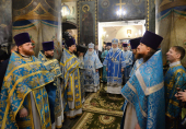 В день 100-летия обретения Державной иконы Божией Матери Предстоятель Русской Церкви совершил Литургию на месте нахождения чудотворного образа