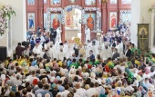 Предстоятель Русской Церкви освятил Воскресенский кафедральный собор в Бишкеке
