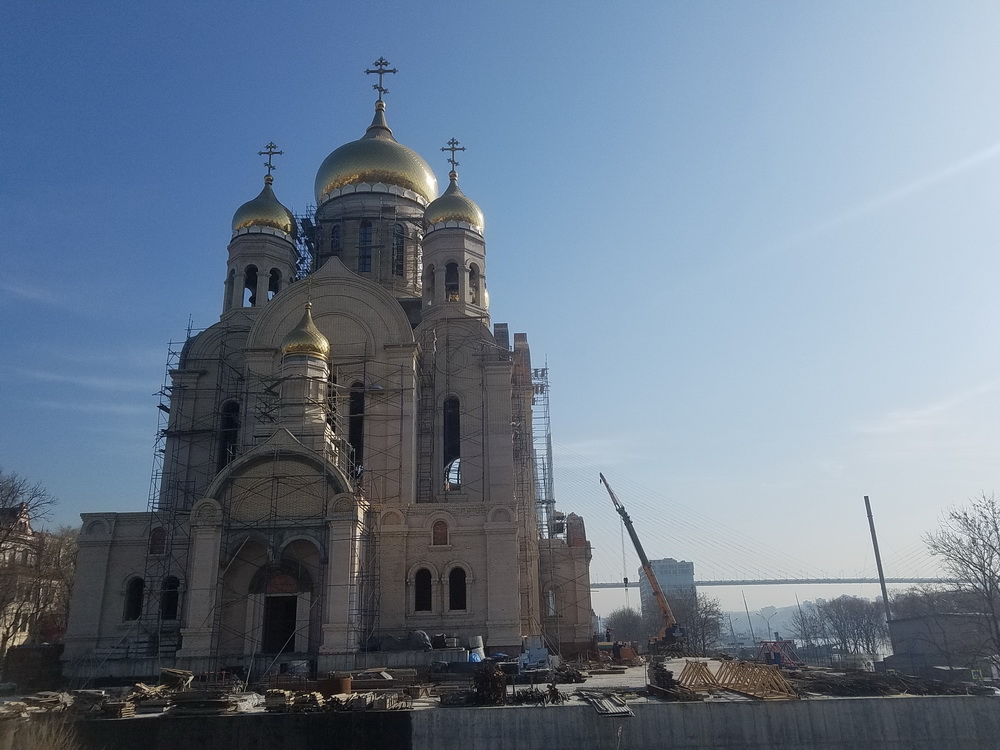 Митрополит Владимир призвал верующих усилить молитву о завершении строительства Спасо-Преображенского собора