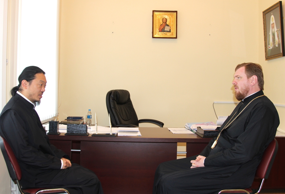 Встреча митрополита Владивостокского и Приморского Владимира и архиепископа Корейского Феофана