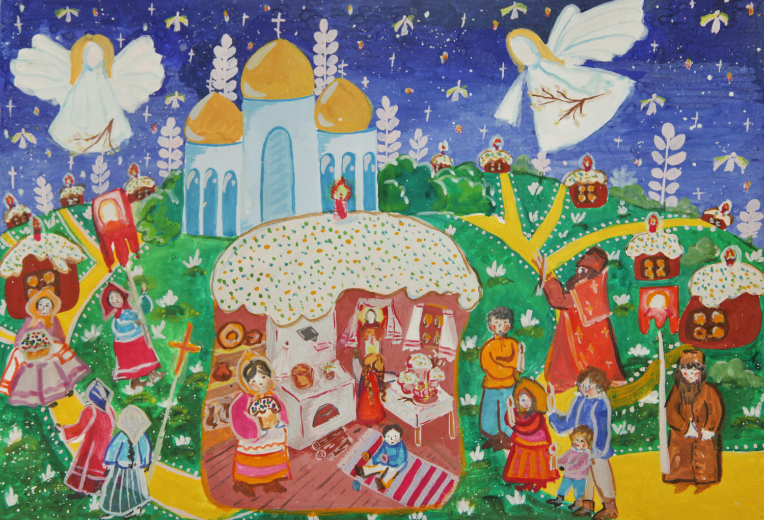 В Духовно-просветительском центре открылась выставка по итогам конкурса детских работ «ПАСХА КРАСНАЯ»