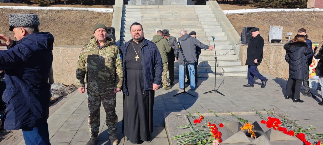 Иерей Виталий Шаркеев принял участие в мероприятии, посвященном памяти воинов-интернационалистов.